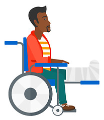 Image showing Patient sitting in wheelchair.