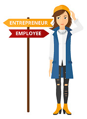 Image showing Woman choosing career way.