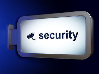 Image showing Security concept: Security and Cctv Camera on billboard background