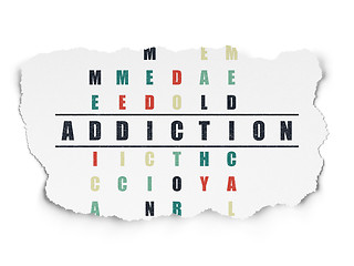 Image showing Health concept: Addiction in Crossword Puzzle