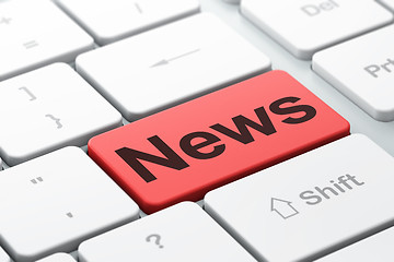 Image showing News concept: News on computer keyboard background