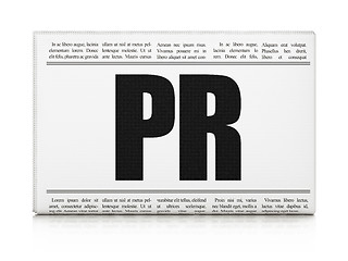 Image showing Marketing concept: newspaper headline PR