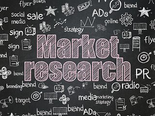 Image showing Marketing concept: Market Research on School Board background