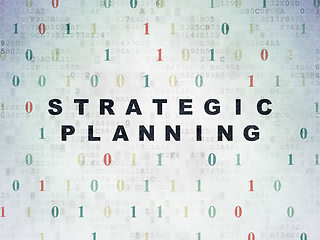 Image showing Finance concept: Strategic Planning on Digital Paper background