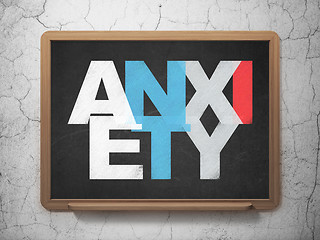 Image showing Health concept: Anxiety on School Board background