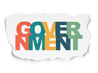 Image showing Politics concept: Government on Torn Paper background