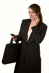 Image showing Busy working woman