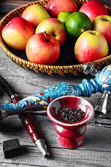 Image showing apples and hookah