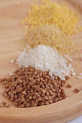 Image showing Cereals - buckwheat rice millet