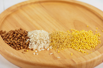 Image showing Cereals - buckwheat rice millet