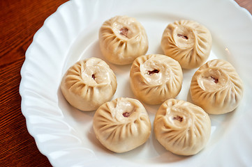 Image showing Buuza is a Buryat or Mongolian national dish