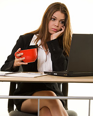 Image showing Bored Secretary