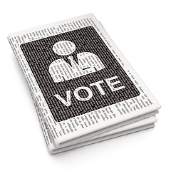 Image showing Politics concept: Ballot on Newspaper background