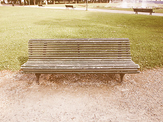 Image showing  Wooden bench vintage