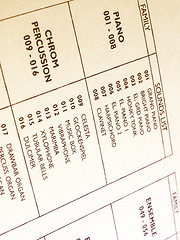 Image showing  Midi instruments vintage