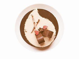 Image showing Retro looking Ice cream cake isolated