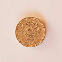 Image showing  British pound coin vintage