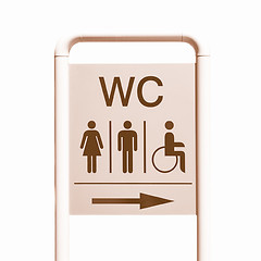 Image showing  Toilet sign vintage