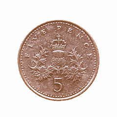 Image showing  Coin isolated vintage