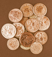 Image showing  Roman coins vintage