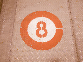 Image showing  Number eight or infinite symbol vintage