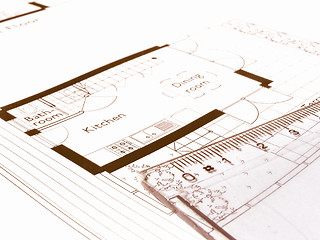 Image showing  Technical drawing vintage