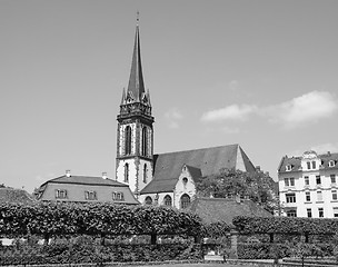 Image showing Black and white St Elizabeth church in Darmstadt