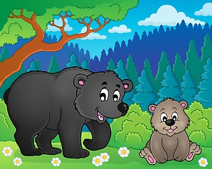 Image showing Bears in nature theme image 2