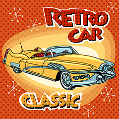 Image showing Retro car classic abstract model