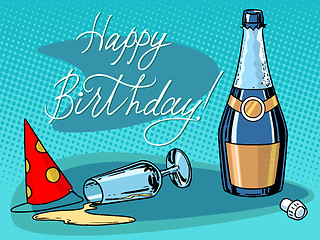 Image showing Happy birthday champagne party