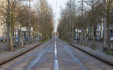 Image showing ANTWERP, BELGIUM - DECEMBER 23, 2015: Public transport in Antwer