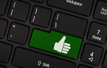 Image showing Yes (green key with thumb up)