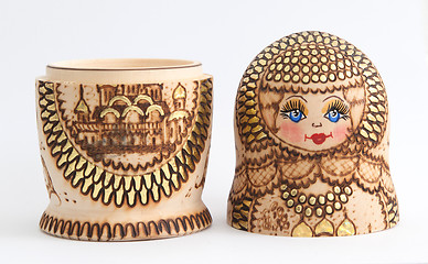 Image showing Russian wooden doll - Matryoshka