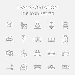 Image showing Transportation icon set.