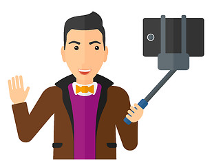 Image showing Man making selfie.