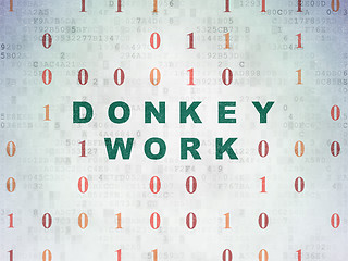 Image showing Business concept: Donkey Work on Digital Paper background