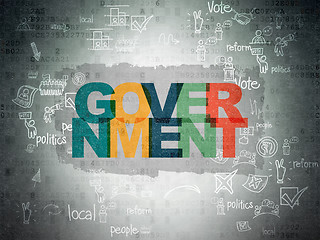 Image showing Political concept: Government on Digital Paper background