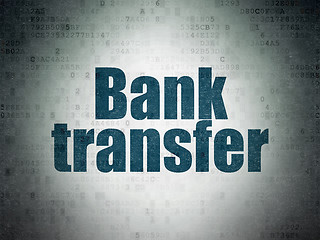 Image showing Money concept: Bank Transfer on Digital Paper background