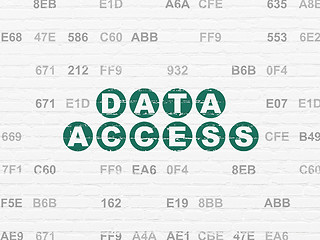 Image showing Data concept: Data Access on wall background