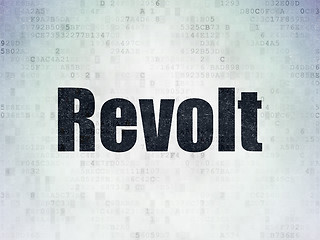 Image showing Politics concept: Revolt on Digital Paper background