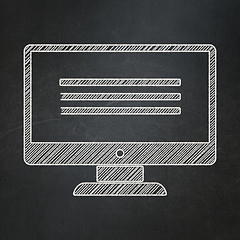 Image showing Programming concept: Monitor on chalkboard background