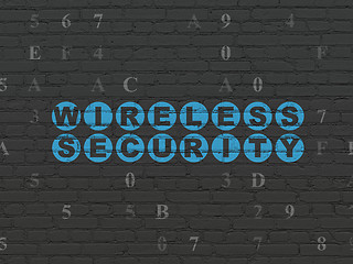 Image showing Safety concept: Wireless Security on wall background