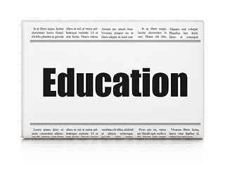 Image showing Learning concept: newspaper headline Education