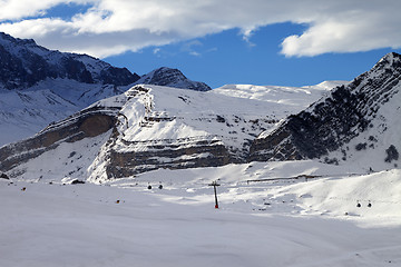 Image showing Ski resort at evening