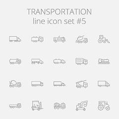 Image showing Transportation icon set.