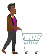 Image showing Customer with trolley.