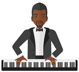 Image showing Man playing piano.