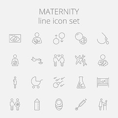 Image showing Maternity icon set.