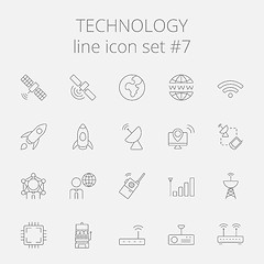 Image showing Technology icon set.