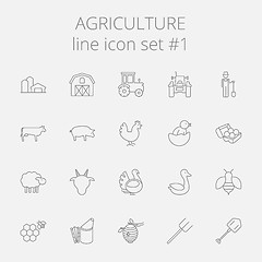 Image showing Agriculture icon set.